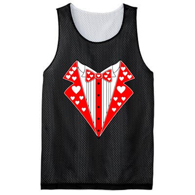 Valentine's Day Heart Tuxedo Mesh Reversible Basketball Jersey Tank