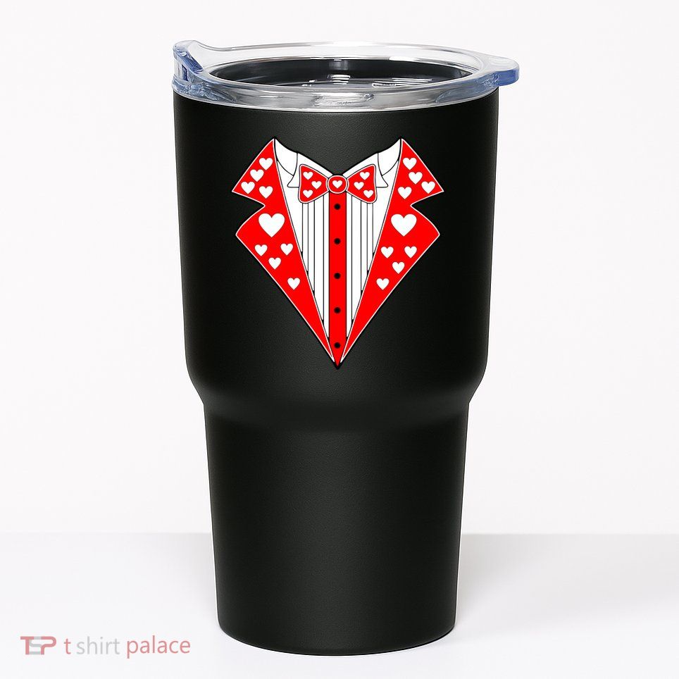 Valentine's Day Heart Tuxedo Tumbler
