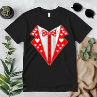 Valentine's Day Heart Tuxedo Premium T-Shirt