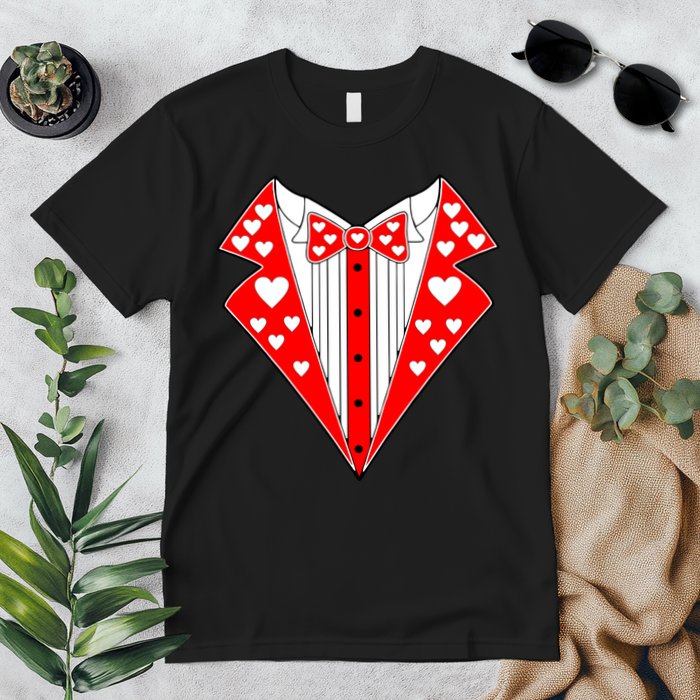 Valentine's Day Heart Tuxedo Premium T-Shirt