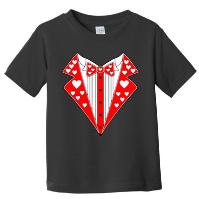 Valentine's Day Heart Tuxedo Toddler T-Shirt