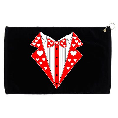 Valentine's Day Heart Tuxedo Grommeted Golf Towel