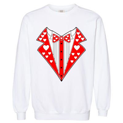 Valentine's Day Heart Tuxedo Garment-Dyed Sweatshirt