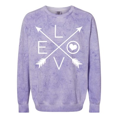 Valentines Day Love Arrows Colorblast Crewneck Sweatshirt