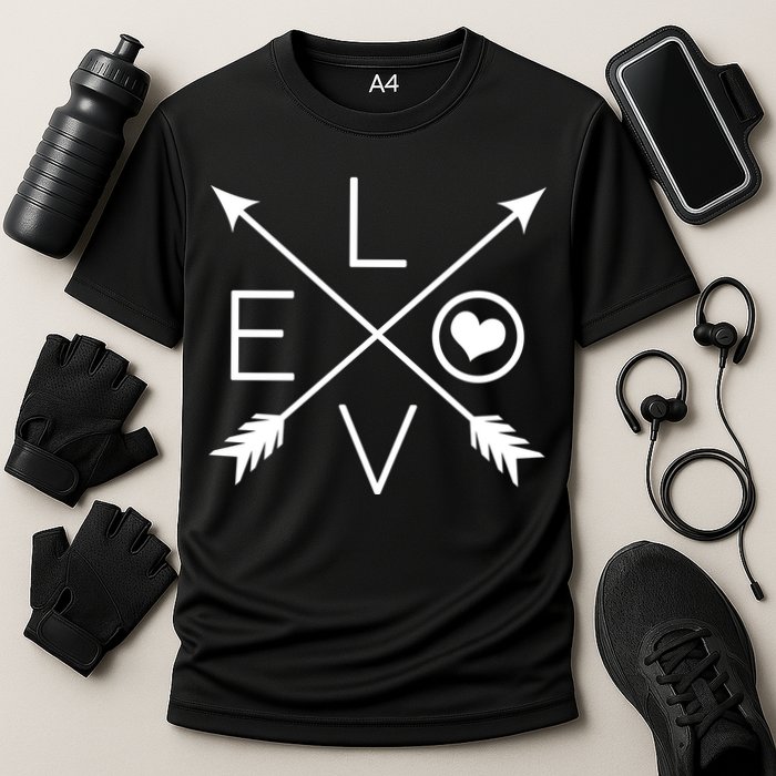 Valentines Day Love Arrows Cooling Performance Crew T-Shirt