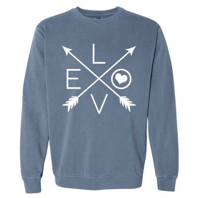 Valentines Day Love Arrows Garment-Dyed Sweatshirt