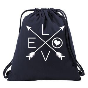 Valentines Day Love Arrows Drawstring Bag