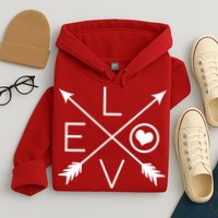 Valentines Day Love Arrows Hoodie