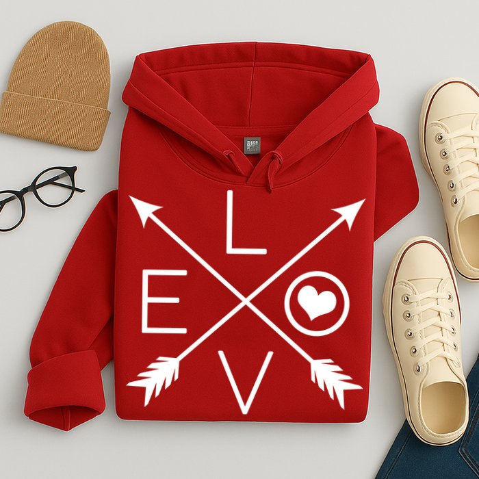 Valentines Day Love Arrows Hoodie