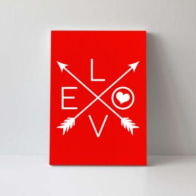 Valentines Day Love Arrows Canvas