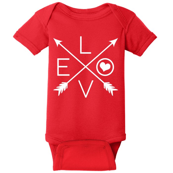 Valentines Day Love Arrows Baby Bodysuit