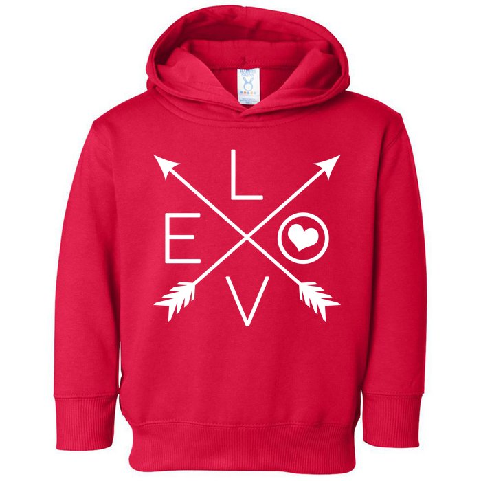 Valentines Day Love Arrows Toddler Hoodie