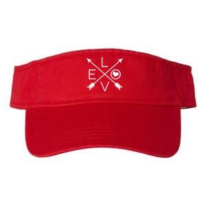 Valentines Day Love Arrows Valucap Bio-Washed Visor