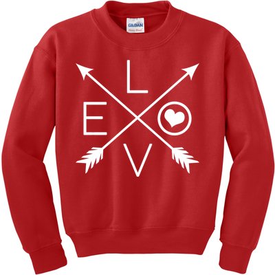 Valentines Day Love Arrows Kids Sweatshirt