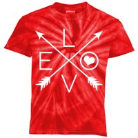 Valentines Day Love Arrows Kids Tie-Dye T-Shirt