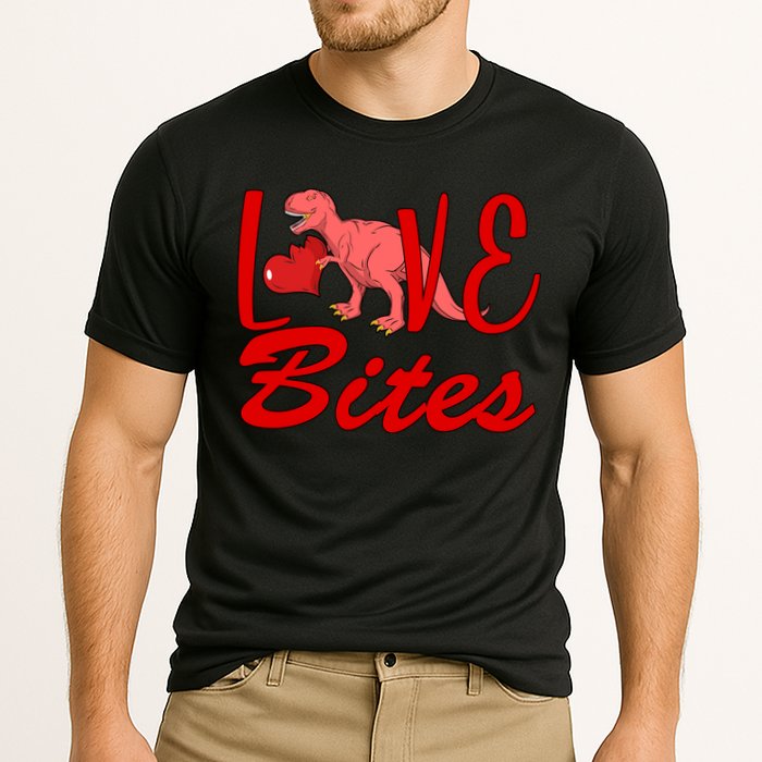 Valentines Day Love Bites Dinosaur Cooling Performance Crew T-Shirt