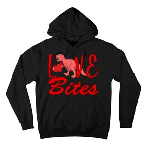 Valentines Day Love Bites Dinosaur Hoodie