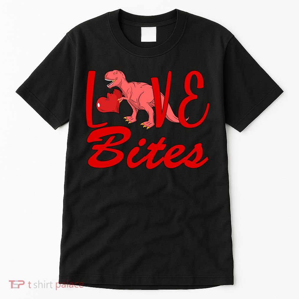 Valentines Day Love Bites Dinosaur Tall T-Shirt
