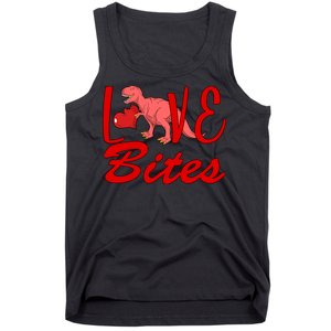 Valentines Day Love Bites Dinosaur Tank Top