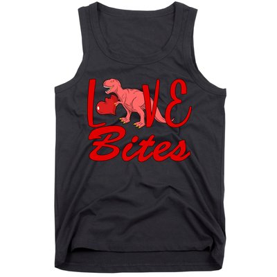 Valentines Day Love Bites Dinosaur Tank Top