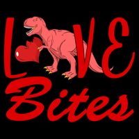 Valentines Day Love Bites Dinosaur Crop Top