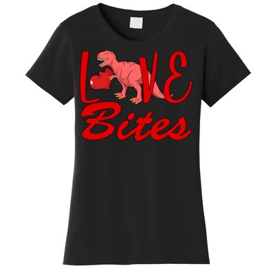 Valentines Day Love Bites Dinosaur Women's T-Shirt