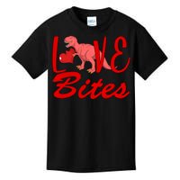 Valentines Day Love Bites Dinosaur Kids T-Shirt