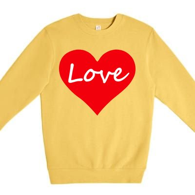 Valentine's Day Love Heart Premium Crewneck Sweatshirt