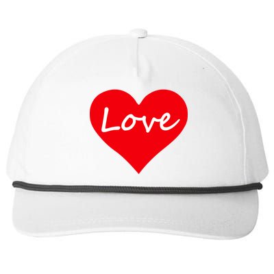 Valentine's Day Love Heart Snapback Five-Panel Rope Hat