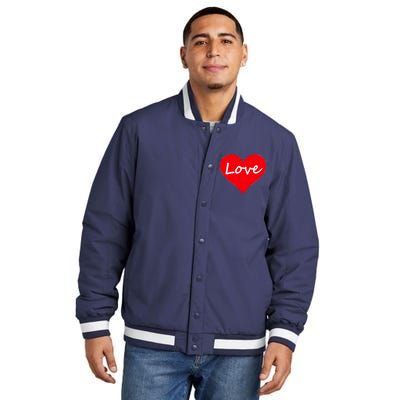 Valentine's Day Love Heart Insulated Varsity Jacket