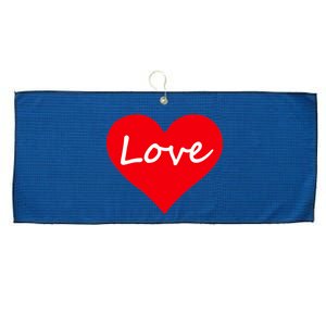 Valentine's Day Love Heart Large Microfiber Waffle Golf Towel