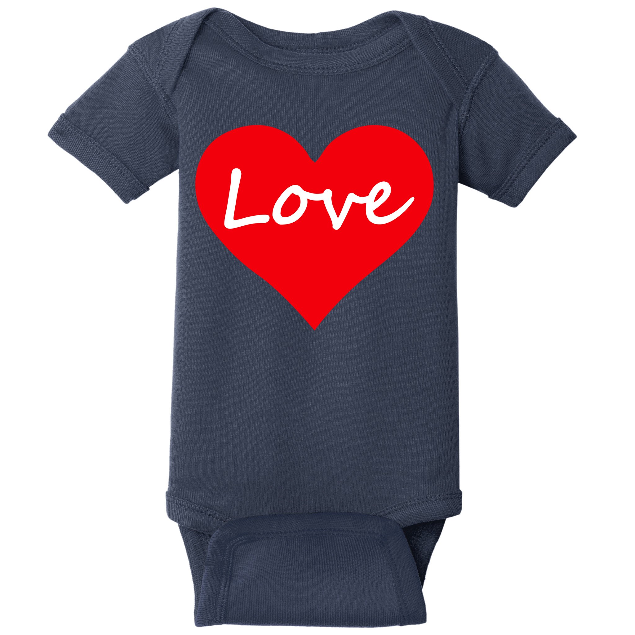 Valentine's Day Love Heart Baby Bodysuit