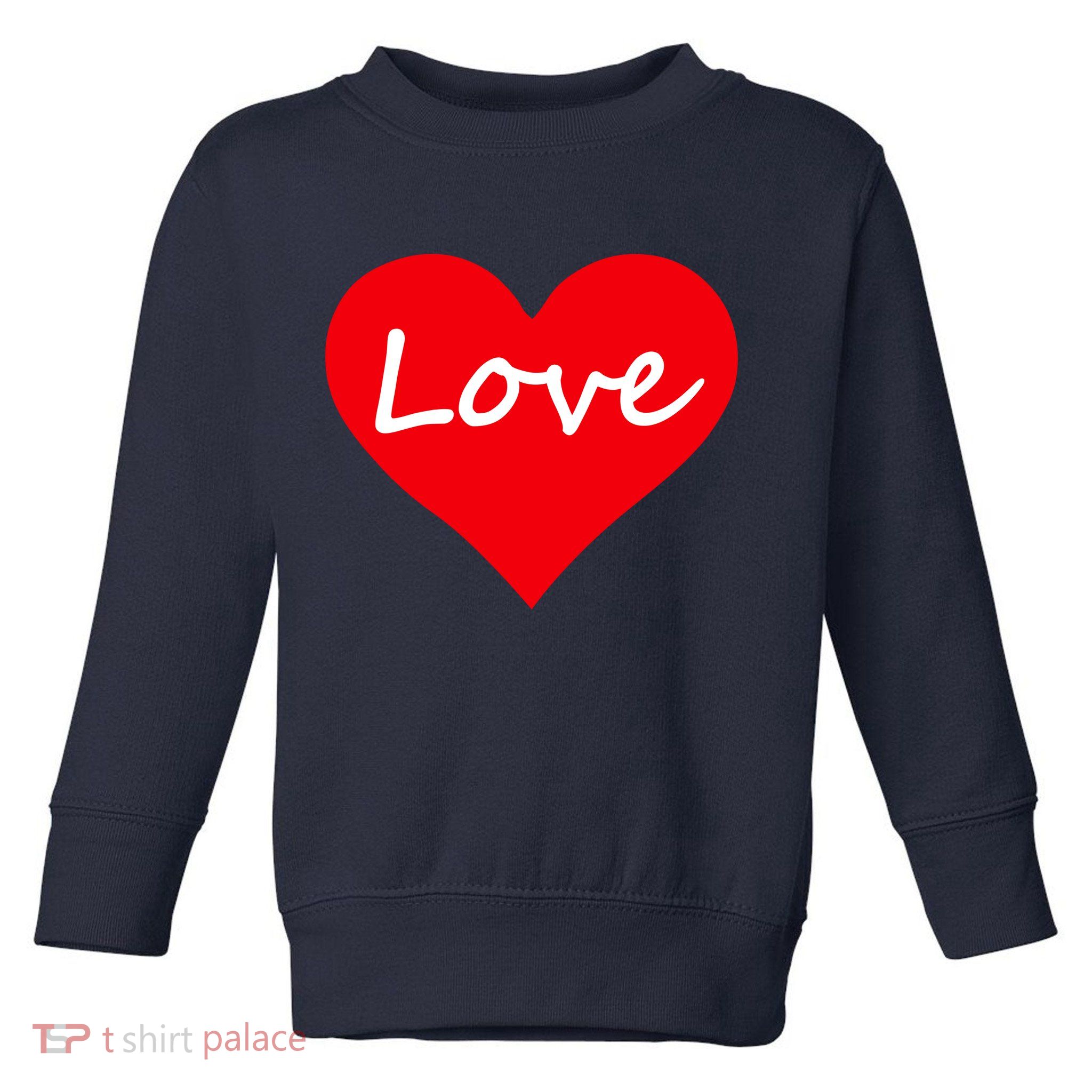 Valentine's Day Love Heart Toddler Sweatshirt