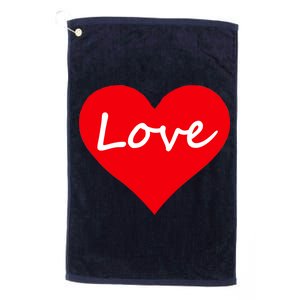 Valentine's Day Love Heart Platinum Collection Golf Towel