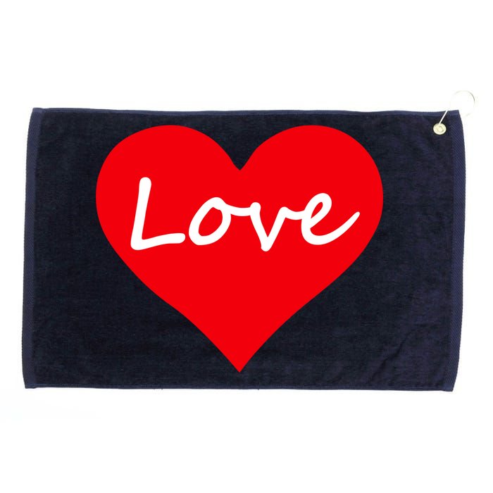 Valentine's Day Love Heart Grommeted Golf Towel