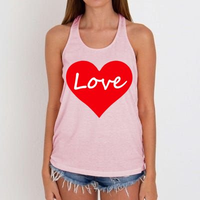 Valentine's Day Love Heart Women's Knotted Racerback Tank