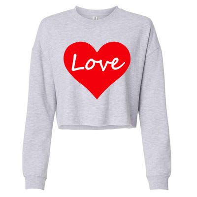 Valentine's Day Love Heart Cropped Pullover Crew