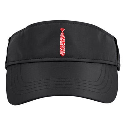 Valentine's Day Love Hearts Tie Adult Drive Performance Visor