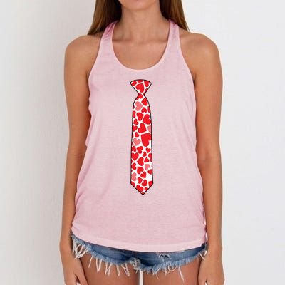 Valentine's Day Love Hearts Tie Women's Knotted Racerback Tank