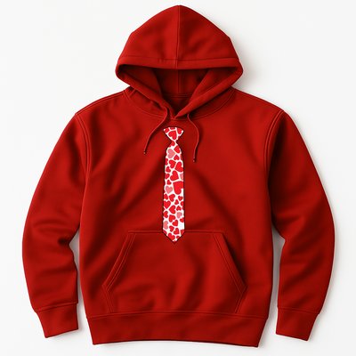 Valentine's Day Love Hearts Tie Hoodie