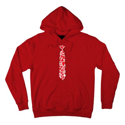 Valentine's Day Love Hearts Tie Hoodie