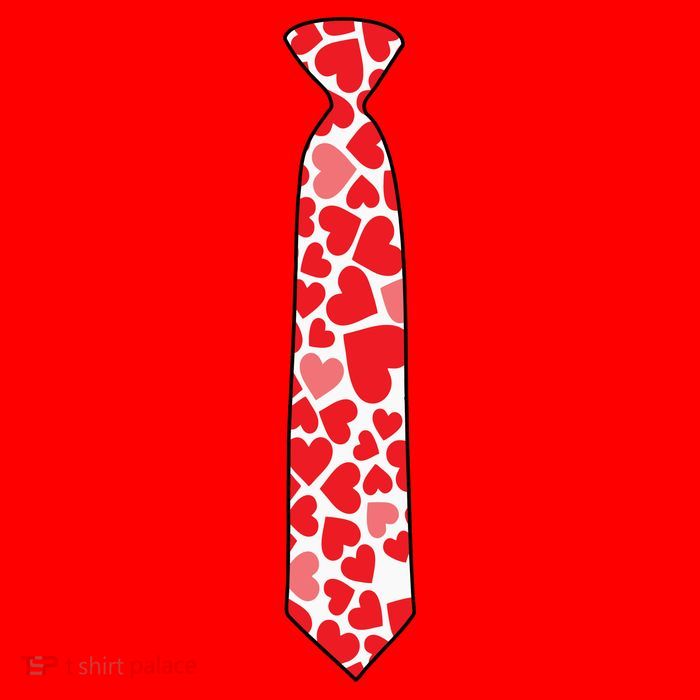 Valentine's Day Love Hearts Tie Button