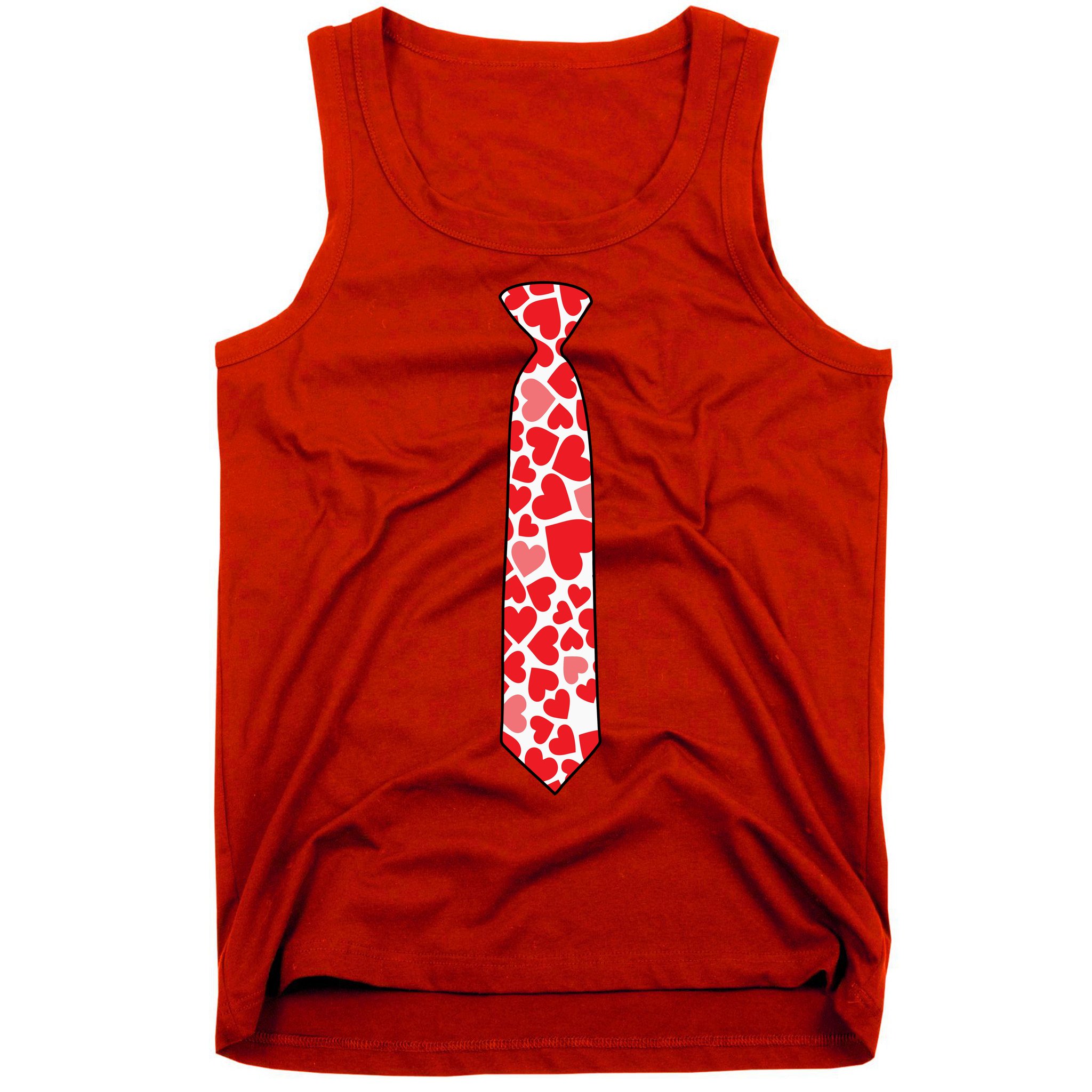 Valentine's Day Love Hearts Tie Tank Top
