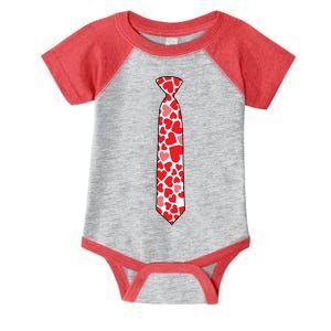 Valentine's Day Love Hearts Tie Infant Baby Jersey Bodysuit