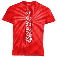 Valentine's Day Love Hearts Tie Kids Tie-Dye T-Shirt