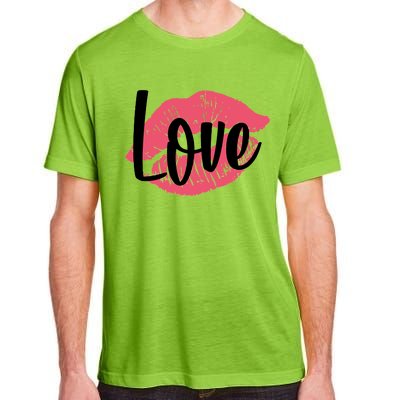 Valentines Day Love Lips Adult ChromaSoft Performance T-Shirt