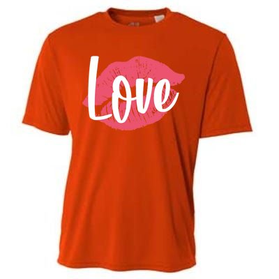 Valentines Day Love Lips Cooling Performance Crew T-Shirt