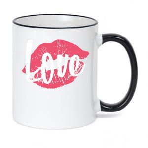 Valentines Day Love Lips 11oz Black Color Changing Mug