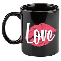 Valentines Day Love Lips 11oz C Handle Ceramic Mug