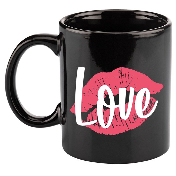 Valentines Day Love Lips 11oz C Handle Ceramic Mug